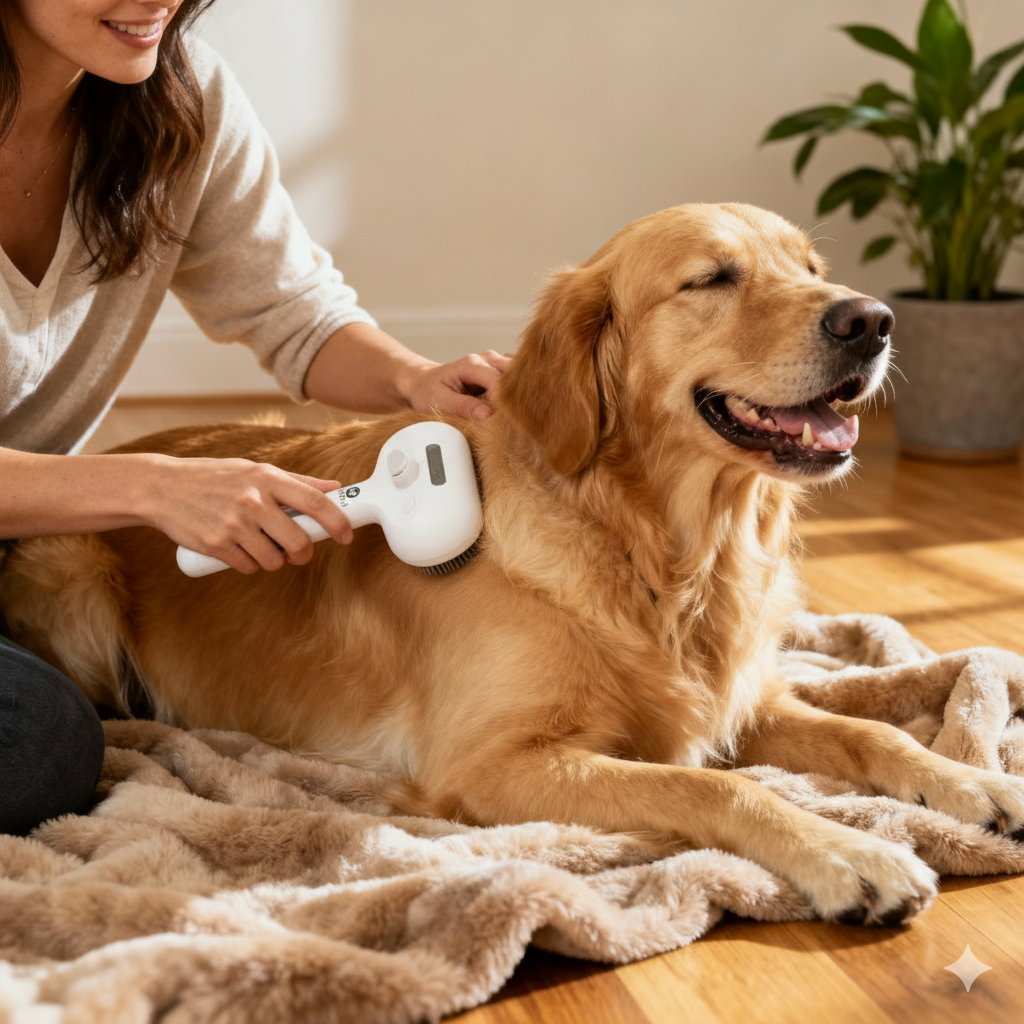 Multipurpose Steam Pet Brush for Shedding
