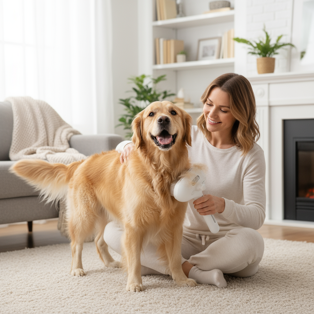 Multipurpose Steam Pet Brush for Shedding
